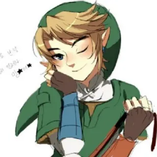 😁 Link The Legend of Zelda 또 넨넨 내 엔화와 민 Link, The Legend of Zelda, Videojuego, Anime, Fanart telegram sticker