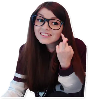 🤞 dito medio, gesto, donna, ragazza, offensivo, bruna, occhiali telegram sticker
