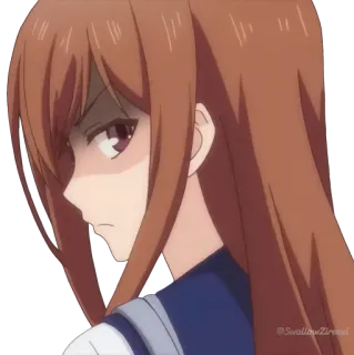 🤬 anime, girl, angry, upset, school uniform whatsapp sticker