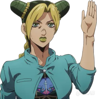 🙋‍♀ Jolyne Cujoh JoJo's Bizarre Adventure anime, jojo, jolyne, stone ocean, manga, character telegram sticker
