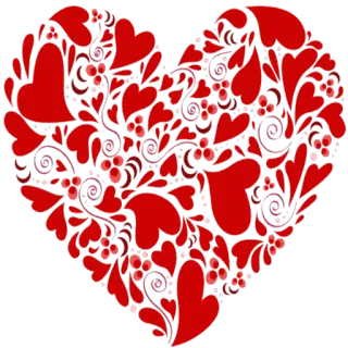 ❤ heart, love, floral, valentine's day, red, design, romantic telegram sticker