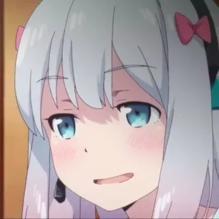 😠 アニメ, 女の子, 可愛い, 表情, ニヤリ telegram sticker
