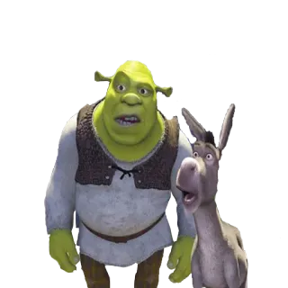 😯 Shrek Shrek, Esel, Cartoon, Film, Animation whatsapp sticker