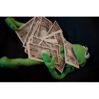 🤑 Kermit Kermit the Frog, money, cash, muppet, greed, finance telegram sticker