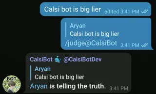 😏 Calsi bot is big lier bot, lier, telegram, message telegram sticker