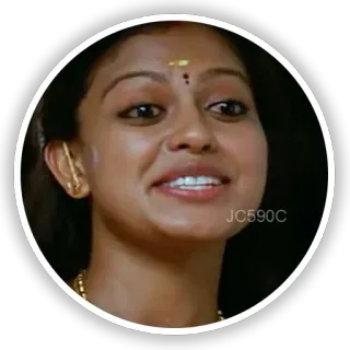 😃 JC590C woman, portrait, smile, person, face, indian telegram sticker
