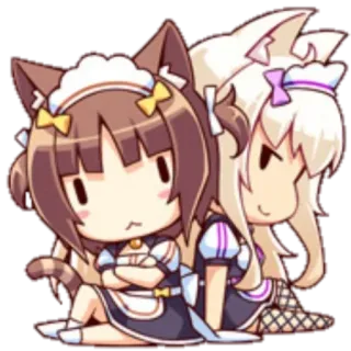 🤨 Anime, Neko, Catgirl, Kawaii, Manga telegram sticker