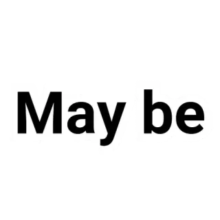 💬 Maybe peut-être, texte, incertain, question, mot whatsapp sticker