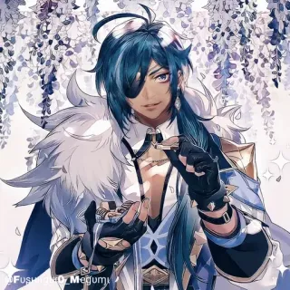 🔲 Kaeya Genshin Impact アニメ, ゲーム, キャラクター, 原神, ガイア telegram sticker