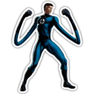 👨 Mr. Fantastic Fantastic Four Marvel, Superheld, Comics, Dehnen, Elastisch telegram sticker