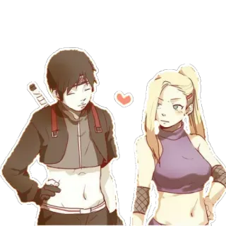 💕 Sai Naruto Anime, Desenho animado, Sai, Ino, Naruto, Fofo, Casal, Amor telegram sticker