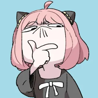 🤔 Anya Forger Spy x Family Anime, Spy x Family, Anya Forger, Dessin animé, Mignon, Drôle, Sticker telegram sticker