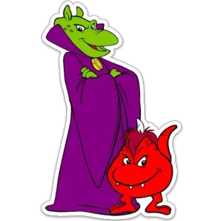 😈 Kreskówka, Postać, Smok, Fantasy, Potwór telegram sticker