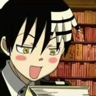 🌟 Death the Kid Soul Eater anime, character, kid, death, soul eater whatsapp sticker