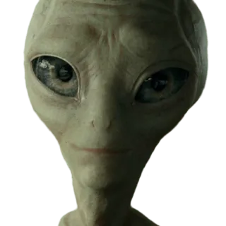😔 Alien, Extraterrestre, Gris, OVNI, Ciencia ficción telegram sticker
