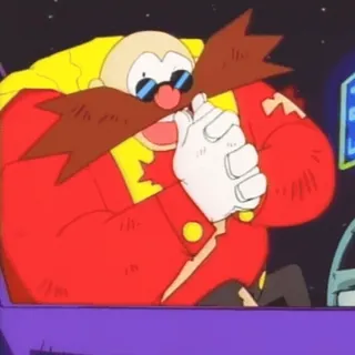 ☝️ Dr. Eggman Sonic the Hedgehog доктор эггман, sonic, мультфильм, видеоигра, злодей telegram sticker