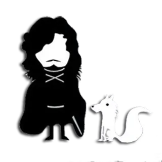 👤 adesivo, lupo, uomo, silhouette, scuro, gotico telegram sticker