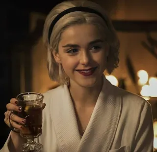 🤗 Sabrina Spellman Chilling Adventures of Sabrina 萨布丽娜, 琪兰·席普卡, Netflix, 女巫, 肖像, 斯佩尔曼 telegram sticker