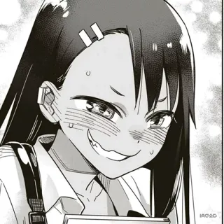 😈 Nagatoro Don't Toy with Me, Miss Nagatoro อนิเมะ, มังงะ, นางาโทโระ, ตัวละคร, ยิ้ม, เยาะเย้ย telegram sticker