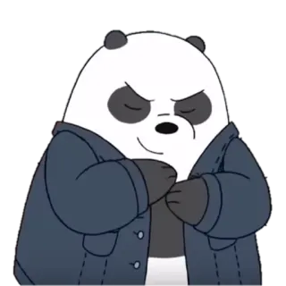 🐼 Panda We Bare Bears Panda, We Bare Bears, Desenho animado, Urso, Personagem telegram sticker