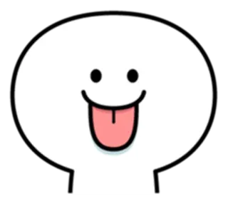 😜 Мультфильм, Лицо, Счастливый, Милый, Эмодзи telegram sticker