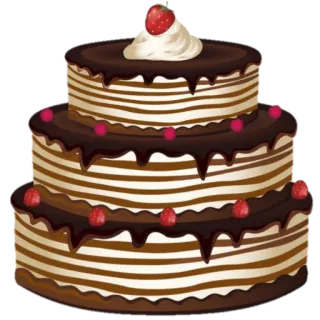 🎂 tarta, postre, comida, chocolate, fresa, dulce, delicioso, panadería telegram sticker