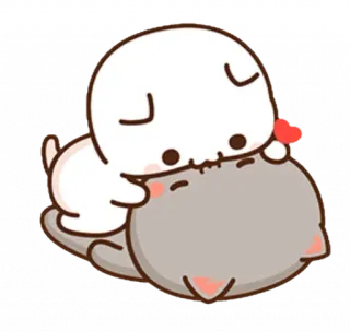 😘 каваи, милый, собака, кошка, сердце, любовь, животные, наклейка telegram sticker