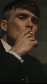 🤔 Tommy Shelby Peaky Blinders homme, cigarette, fumer, portrait, Peaky Blinders, Tommy Shelby telegram sticker