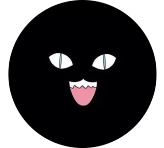 😀 mèo, mặt, nụ cười, mắt, hoạt hình, dễ thương, nhãn dán telegram sticker