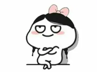 🙄 Kartun, Gadis, Lucu, Stiker, Karakter, Senang whatsapp sticker