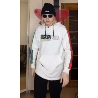 🧚‍♀ VISION personne, lunettes, sweat à capuche, chapeau telegram sticker