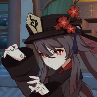👻 Hu Tao Genshin Impact 动漫, 游戏, 原神, 胡桃, 老婆 telegram sticker