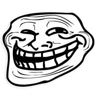 👹 Trollface Internet Meme telegram sticker