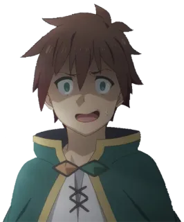 😰 Kazuma Konosuba อนิเมะ, คาซึมะ, Konosuba, กลัว, ประหม่า, กังวล telegram sticker