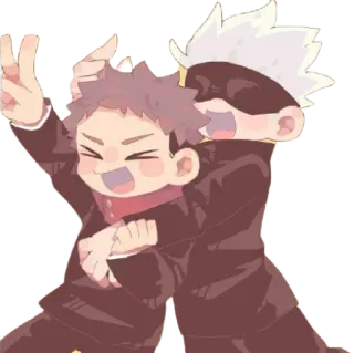 😆 Satoru Gojo Jujutsu Kaisen Anime, Chibi, Jujutsu Kaisen, Cartoon, Freundschaft, Süß whatsapp sticker