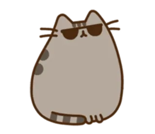 😎 Pusheen cat, pusheen, cartoon, glasses, cool whatsapp sticker