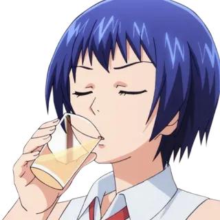 🍺 anime, drinking, character, female telegram sticker