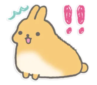 💓 coelho, animal, kawaii, fofo, adesivo telegram sticker
