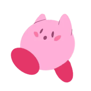 🦔 Kirby Kirby, video game character, Nintendo, pink, cute telegram sticker