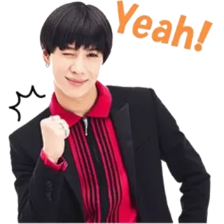 ✊️ Yeah! pessoa, feliz, alegre, positivo, entusiasmado, celebratório telegram sticker