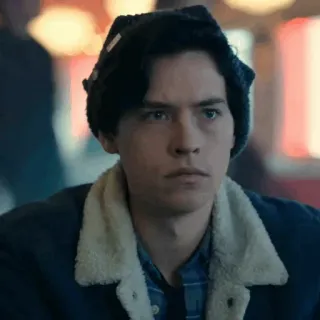 ➖ Jughead Jones Riverdale Jughead Jones, Riverdale, Cole Sprouse, série ado, série TV, personnage, acteur telegram sticker