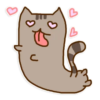 ❤ кот, сердечки, милый, животное, стикер, любовь, мультфильм telegram sticker