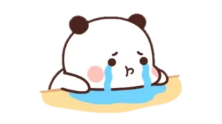 🍩 weinen, traurig, panda, emotion, tränen, kawaii telegram sticker