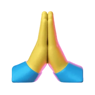 🌟 bidden handen, emoji, handen, gebed, smeekbede, high five telegram sticker