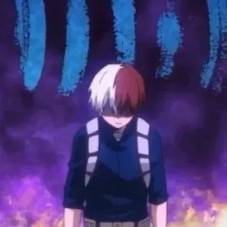 ❄️ Shoto Todoroki My Hero Academia Anime, My Hero Academia, Shoto Todoroki, Postać, Postać z anime telegram sticker