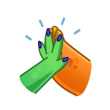 🙌 手, サンドイッチ, 食べ物, 緑, 漫画 telegram sticker
