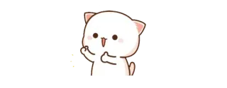 👍 gato, pegatina, lindo, dibujos animados whatsapp sticker