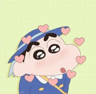 💈 Shin-chan Crayon Shin-chan 애니메이션, 하트, 만화, 귀여운, 카와이 whatsapp sticker