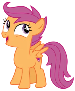 😏 Scootaloo My Little Pony Pony, Cartoon, Freundschaft, Tier, Süß, Beflügelt whatsapp sticker