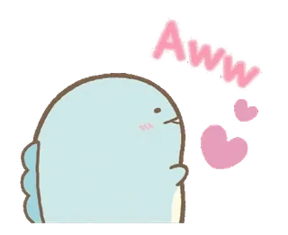 🍞 Aww 귀여운, 카와이, 사랑스러운, 공룡, 하트, 스티커 whatsapp sticker